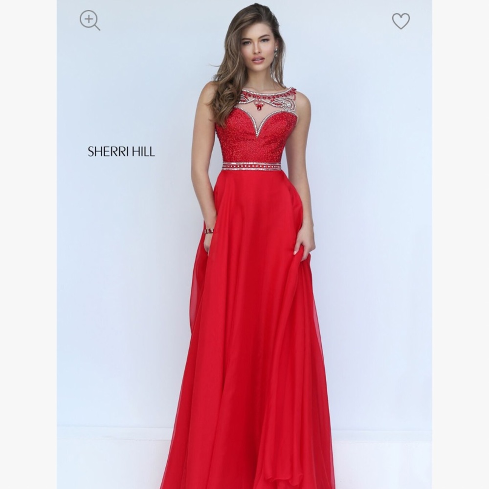 Red Sherri hill size 2 prom party pageant dress